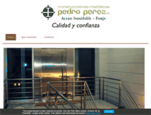 Tablet Screenshot of construccionesmetalicaspedroperez.com